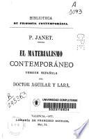 El materialismo contemporáneo