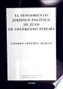 El pensamiento jurídico-político de Juan de Solórzano Pereira