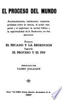 El proceso del mundo: el pecado y la redención