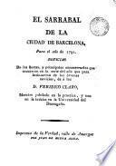 El Sarrabal de la Ciudad de Barcelona para el año de 1792