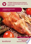 Elaboraciones básicas y platos elementales con carnes, aves y caza. HOTR0408