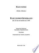 Elecciones generales del 25 de noviembre de 1984
