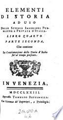Elementi Di Storia Ad Uso Delle Scuole Inferiori Pubbliche E Private D'Italia