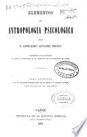 Elementos de antropología psicológica