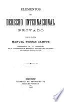 Elementos de derecho internacional privado