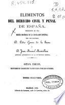 Elementos del derecho civil y penal de España