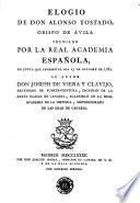 Elogio de don Alonso Tostado ...