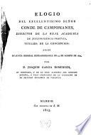 Elogio del Excmo. Sr. Conde de Campomanes