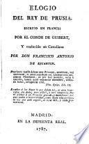 Elogio del rey de Prusia