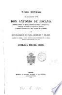 Elogio histórico del ... don Antonio de Escaño
