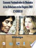 Encuesta Nacional sobre la Dinámica de las Relaciones en los Hogares 2003. ENDIREH. Hidalgo