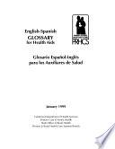 English-Spanish Glossary for Health Aides