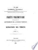 Enquête parlementaire sur les actes du gouvernement de la défense nationale