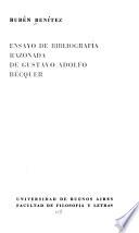 Ensayo de bibliografía razonada de Gustavo Adolfo Bécquer