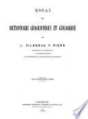 Ensayo de diccionario geográfico-geológico