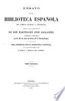 Ensayo de una biblioteca española de libros raros y curiosos