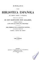 Ensayo de una biblioteca española de libros raros y curiosos