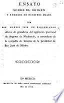 Ensayo sobre el origen y remedio de nuestros males