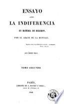 Ensayo sobre la indiferencia en materia de religion