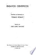 Ensayos científicos escritos en homenaje a Tomás Romay