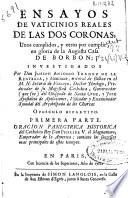 Ensayos de Vaticinios Reales de las dos Coronas ...