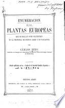 Enumeracion de las plantas Européas que se hallan como silvestres en la provincia de Buenos Aires y en Patagonia