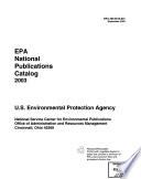 EPA National Publications Catalog