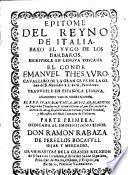 Epitome del Reyno de Italia baxo el yugo de los barbaros