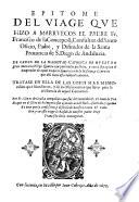 Epitome del viage que hizo a Marruecos el padre Fr. Francisco de la Concepcio[n] ...