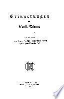 Erinnerungen von Ernst freiherrn von Plener