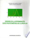 Errores en la determinación espectrofotométrica de clorofilas