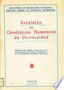 Escalafón de catedráticos numerarios de universidad. 1948