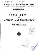 Escalafón de catedráticos numerarios de universidad