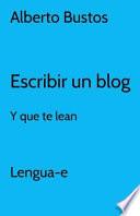 Escribir un blog