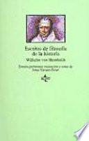 Escritos de filosofía de la historia