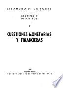 Escritos y discursos: Cuestiones monetarias y financieras