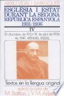 Església i estat durant la Segona República Espanyola, 1931-1936: 10 d'octubre de 1933 - 18 de juliol de 1936. pts. 1, 3-4