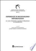 Esperienze di regionalismo differenziato