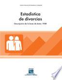 Estadística de divorcios. Descripción de la base de datos 1988