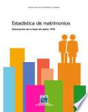 Estadística de matrimonios. Descripción de la base de datos 1994
