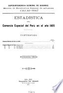Estadística del comercio especial del Perú en el año ...