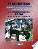 Estadísticas sobre relaciones laborales de jurisdicción local. Cuaderno número 9