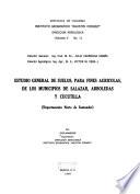 Estudio general de suelos, para fines agrícolas, de los municipios de Salazar, Arboledas y Cucutilla (Departamento Norte de Santander)