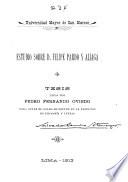 Estudio sobre D. Felipe Pardo y Aliaga