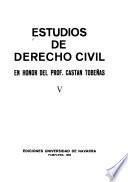 Estudios de derecho civil en honor del Prof. Castán Tobeñas