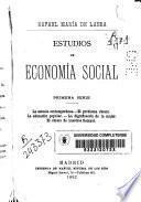 Estudios de economía social