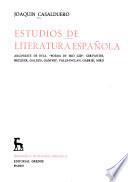Estudios de literatura española
