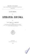 Estudios de literatura española