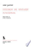 Estudios de sintaxis funcional