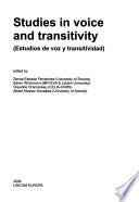 Estudios de Voz Y Transitividad